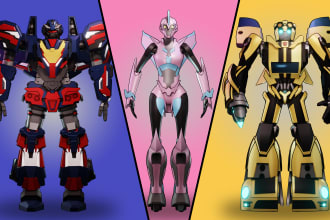 make high quality 3d model and characters for games