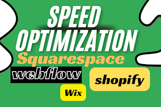 website speed optimization wix shopify webflow squarespace