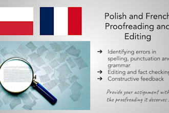 proofread and edit your text in french or in polish