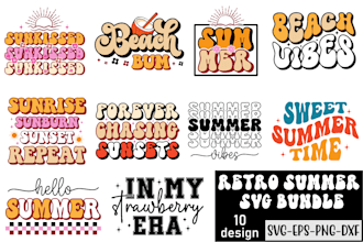 retro summer svg bundle, retro positivity svg bundle, retro teacher svg bundle,