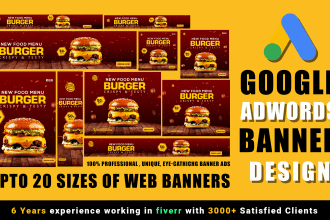 design attractive google adwords display banner ads web banner ads