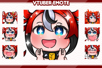 create kawaii cute emote for vtuber