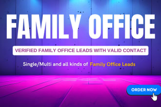 provide family office leads with valid contact email list