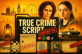 write true crime script true crime blog podcast script true crime youtube script