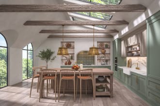 design and visualize kitchen interiors with photorealistic renderings