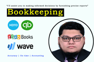 setup and do bookkeeping with zoho books, quickbooks, xero
