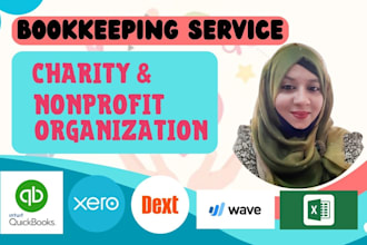 do bookkeeping for charity nonprofit organizations by quickbooks online and xero