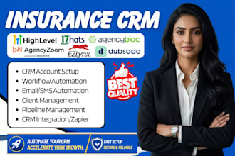 insurance agency CRM ezylnx agencybloc agencyzoom gohighlevel CRM automation