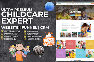 build childcare website preschool kindergarten daycare educational leads funnel