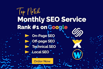 provide top notch monthly SEO services on wordpress wix for google ranking