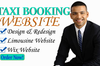 design highly converting taxi booking, limousine airport website and wix website