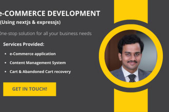 develop ecommerce web apps using nextjs and expressjs