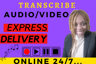 transcribe audio and do video transcription