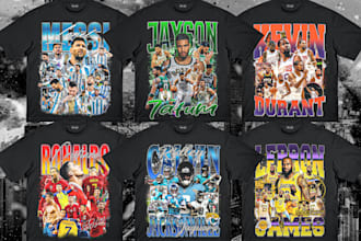 90s bootleg rap nba all sports t shirt design