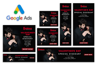 design amazing web banner, display ads for google ads