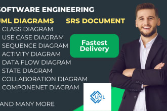 make uml diagrams, srs documentation , class, use case, activity, dfd, erd