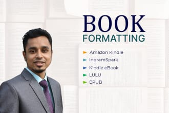 do book formatting and layout design of your book for paperback and ebook
