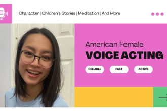 be your female voice actor for animation