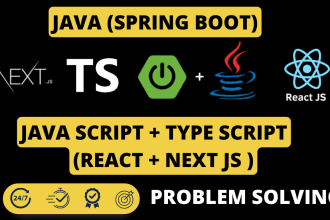 develop your web application with spring boot and next or react