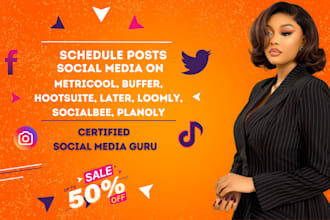 schedule post on metricool later buffer hootsuite loomly social media manager