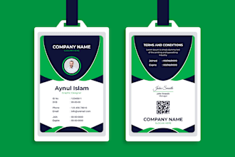 do create company id card professional design