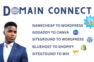 connect or transfer domain to shopify wordpress wix squarespace ecwid in 1hr