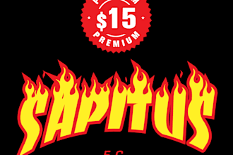 create a customized thrasher style logo
