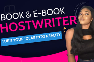 write best selling book as ebook writer, nonfiction ghostwriter, book formatting