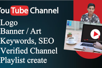 youtube channel create professionally and setup optimize