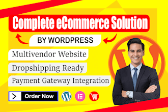 create ecommerce website online store and woocommerce website by elementor pro