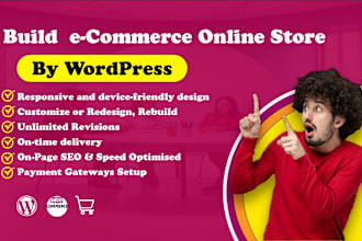 create ecommerce website, online store and woocommerce website by elementor