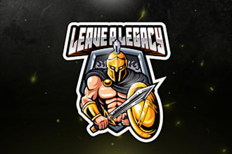 give modern logo about gym fitness spartan mascot and sports