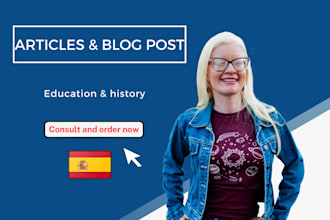 be your spanish writer for articles posts and academic texts