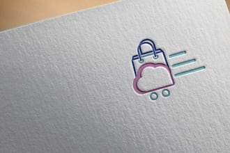 do attractive amazon etsy ebay shopify ecommerce store logo