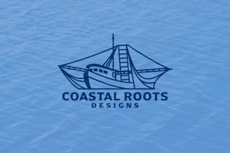 design transport, transportation, logistics, trucking and shipping logo