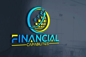 do modern financial credit accounting consulting insurance freedom logo design