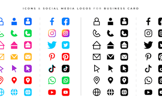 create unique, simple and modern custom icons design