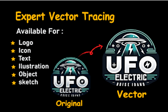 do vector trace or recreate any logo or image quickly