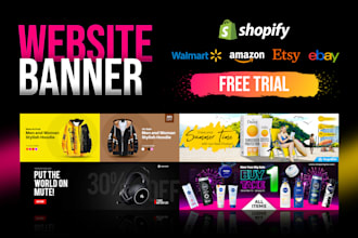 design pro website banner, shopify banner or ebay banner