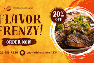 design eye catching restaurant food banner, food poster