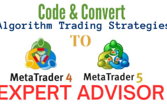 code and convert any script to algorithm trading robot expert advisor forex bot