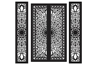 design metal wall art sign, vector, illustration, laser cut