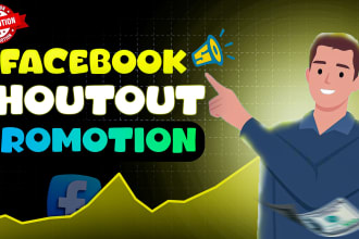 give shoutout promotion on my 200k facebook page