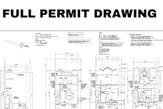 do full architectural and mep permit drawings for your building