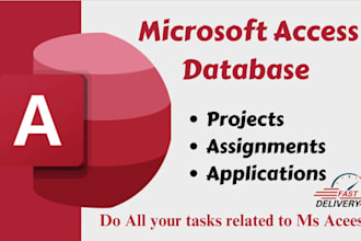 develop microsoft access database, assignments and projects