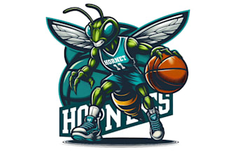 design high quality hornets sport mascot logo for you with express delivery