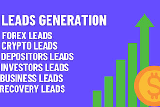 provide forex leads , crypto, mlm leads,recovery leads