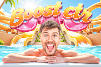 design high CTR mrbeast youtube thumbnails