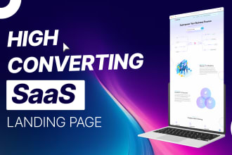 design saas landing page for your business