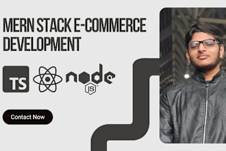 develop ecommerce react, typescript, and express website